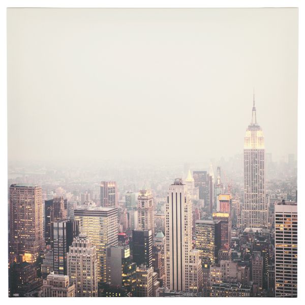 Картина ПЬЕТТЕРИД, Сумеречные башни (56x56 см) - схема-чертеж с размерами