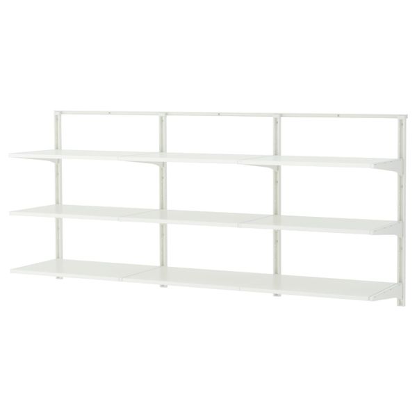 Настенная шина/полки, белый 190x41x87 см IKEA АЛЬГОТ 692.303.34 - фото 2