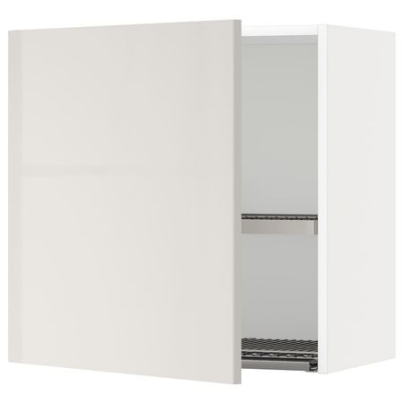 Шкаф навесной с сушкой, белый/Рингульт светло-серый 60x60 см IKEA METOD МЕТОД 792.323.37