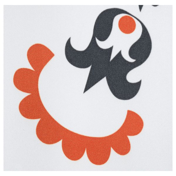 Штора для ванной РОЗЕНФИББЛА, белый, цветочный орнамент (180x200 см) - схема-чертеж с размерами