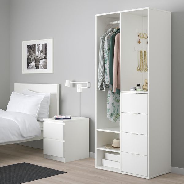 Открытый гардероб, белый 79x44x187 см IKEA SUNDLANDET САНДЛАНДЕТ 604.219.17 - фото 2