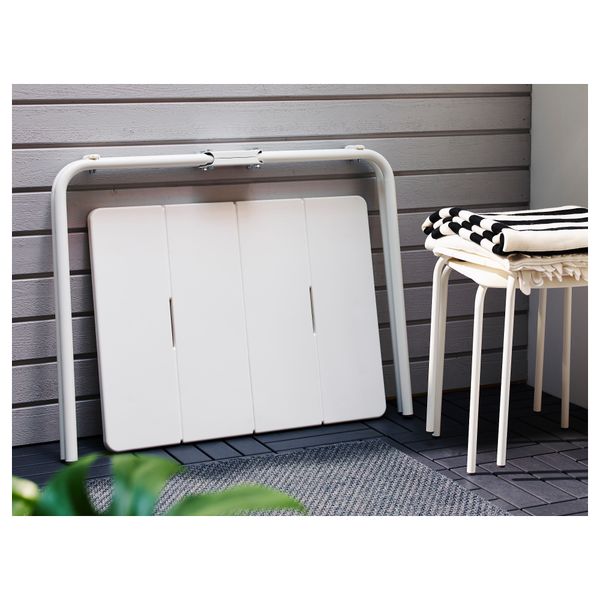 Садовый стол ВЭДДО, белый (58x74 см) - схема-чертеж с размерами