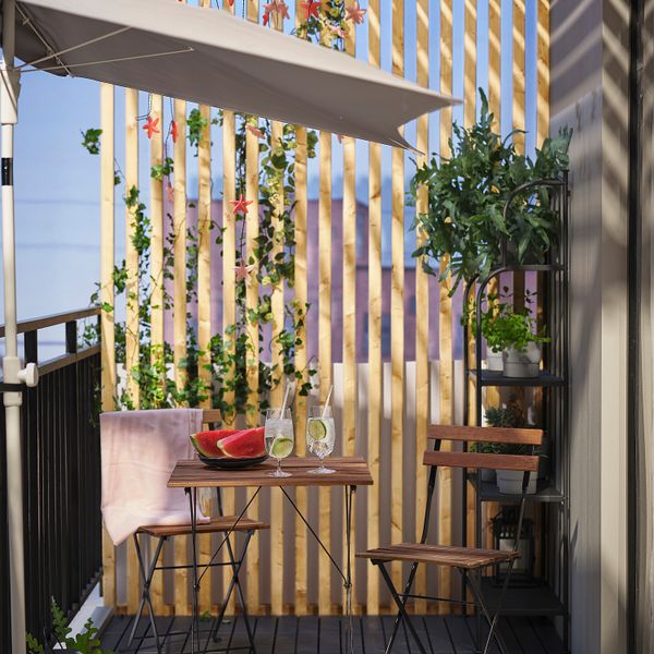 Зонт от солнца с опорой, серый-черный, 150 см IKEA LILLÅNGEN ЛИЛЛОНГЕНEÖ, BRAMSÖN БРАМСОН 594.401.01 - фото 7