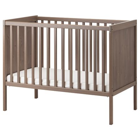 Кроватка детская, серо-коричневый 60x120 см IKEA SUNDVIK СУНДВИК 904.212.18