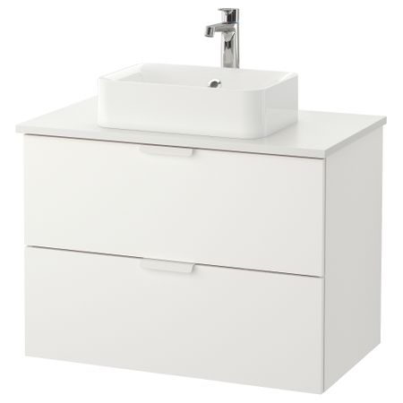 Шкаф со столешницей 45x32 раковина, 82x49x72 cm IKEA HÖRVIK ХОРВИК, GODMORGON ГОДМОРГОН, TOLKEN ТОЛКЕН 093.086.70