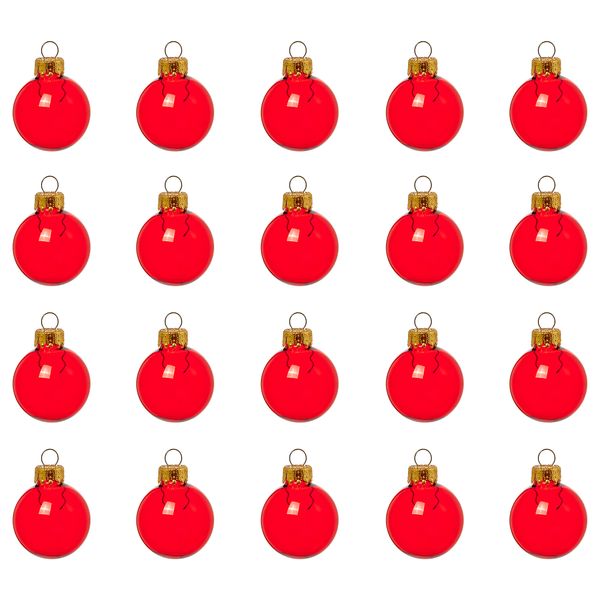 Елочное украшение, шар стекло, красный, 3.5 см IKEA VINTERFINT 205.806.06 - фото 1