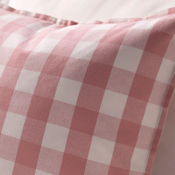 Чехол на подушку, белый, розовый 50x50 см IKEA СМОНАТЕ 503.703.67 - фото 2