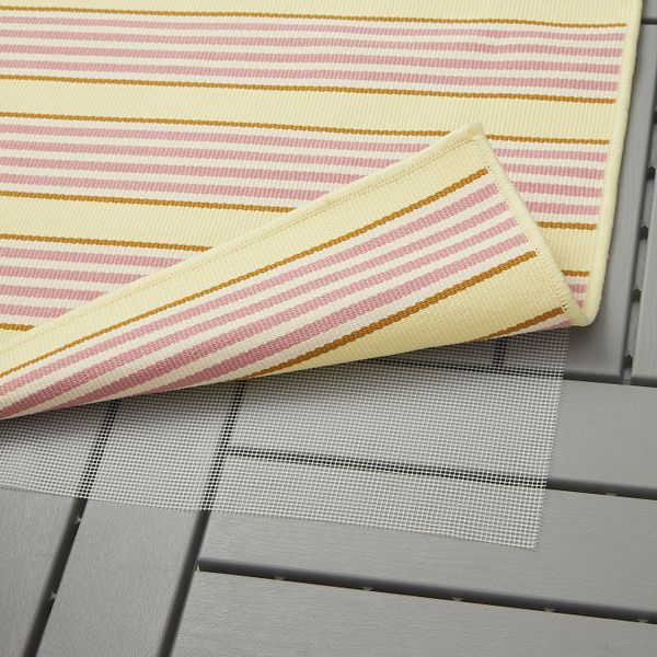 Ковер безворсовый, для/дома/улицы, в полоску/розовый-желтый 70x100 см IKEA СОММАР 2020 604.675.09 - схема-чертеж с размерами