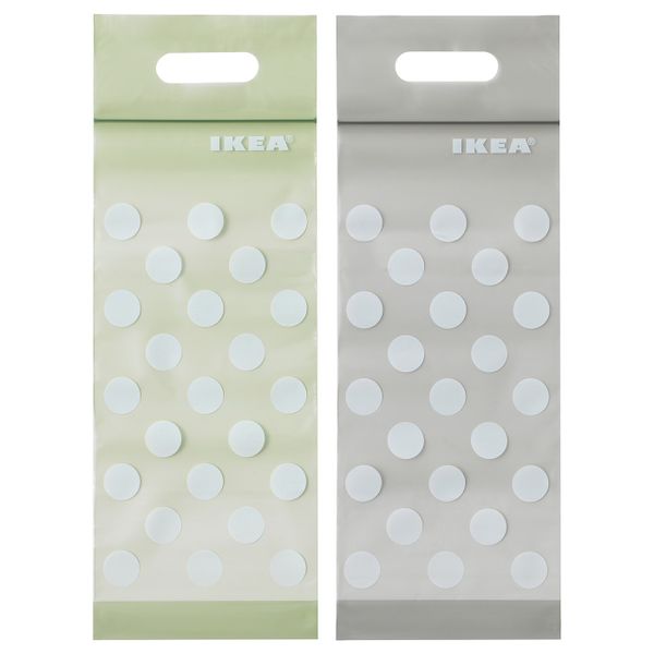 Пакет закрывающийся, зеленый/бежевый IKEA BAMSIG БАМСИГ 004.245.46 - фото 1