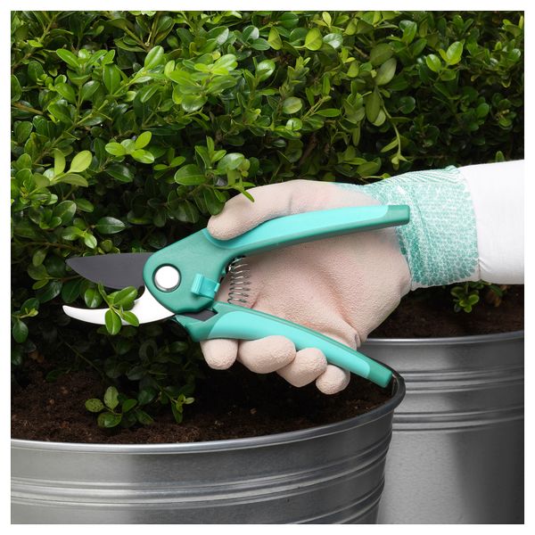 Секатор ЯККФРУКТ, бирюзовый - схема-чертеж с размерами