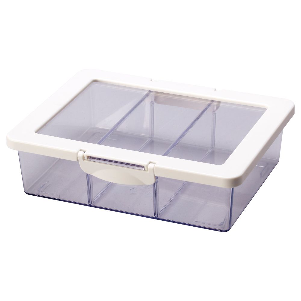 Контейнер + крышка для сухих продуктов КРУС, прозрачный, белый - фото 1