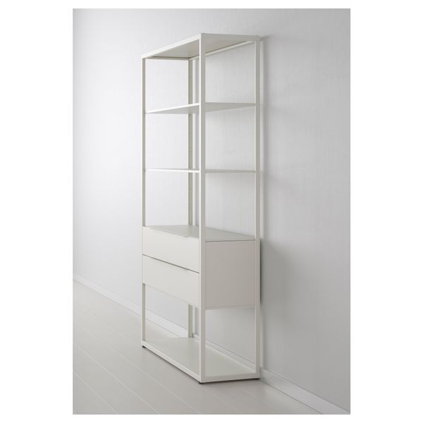 Стеллаж с ящиками, белый, 118x35x193 см IKEA FJÄLKINGE 199.318.65 - фото 4