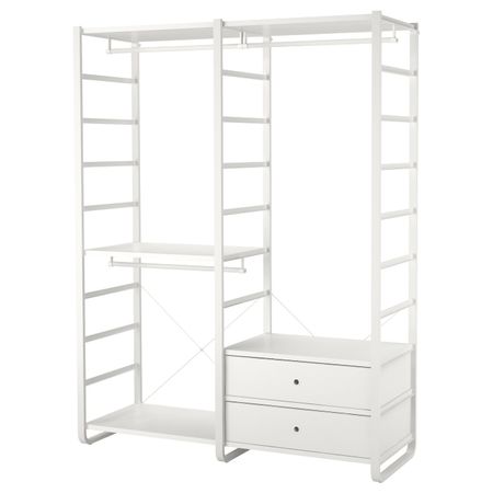 Гардероб, комбинация, белый 165x55x216 см IKEA ELVARLI ЭЛВАРЛИ 092.120.69