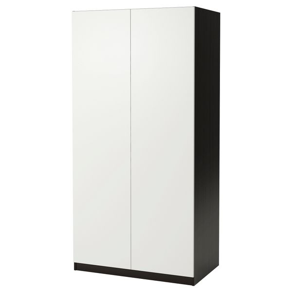 Гардероб ПАКС, черно-коричневый, Бальстад белый - схема-чертеж с размерами