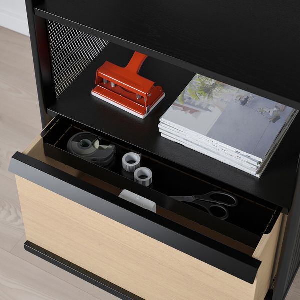 Модуль с электронным замком, сетка черный 61x101 см IKEA BEKANT БЕКАНТ 892.869.66 - фото 3