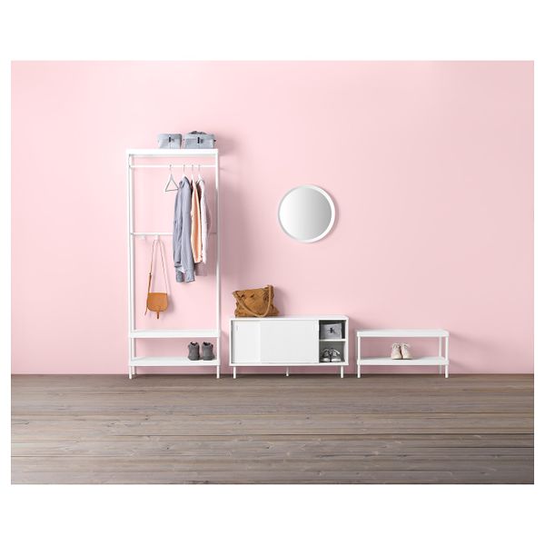 Вешалка с отделением для хранения, белый 78x32x193 см IKEA MACKAPÄR МАККАПЭР 603.682.03 - схема-чертеж с размерами