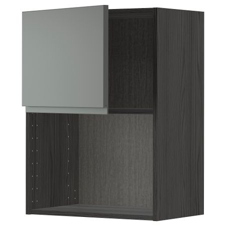 Навесной шкаф для СВЧ-печи, черный, Voxtorp темно-серый, 60x80 см IKEA METOD МЕТОД 494.585.11