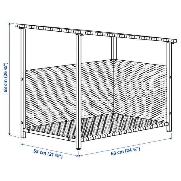 IKEA в интерьере - схема-чертеж с размерами