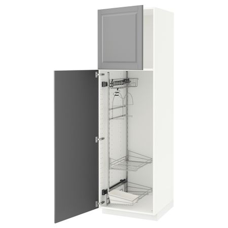 Высокий шкаф с отделением для аксессуаров для уборки IKEA METOD МЕТОД 494.555.22