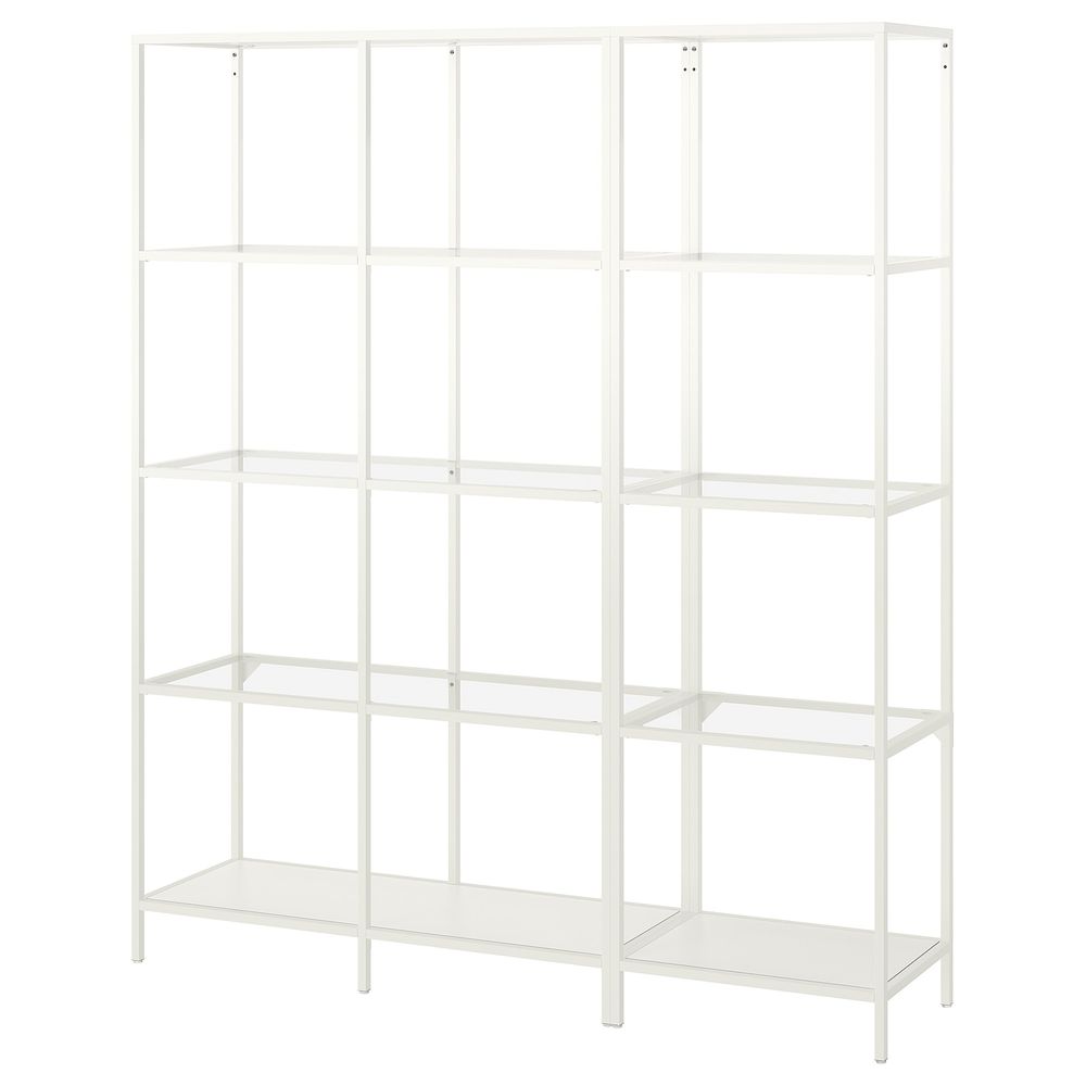 Шкаф, белый/стекло 151x36x175 см IKEA VITTSJÖ ВИТШЁ 292.945.25 - фото 1
