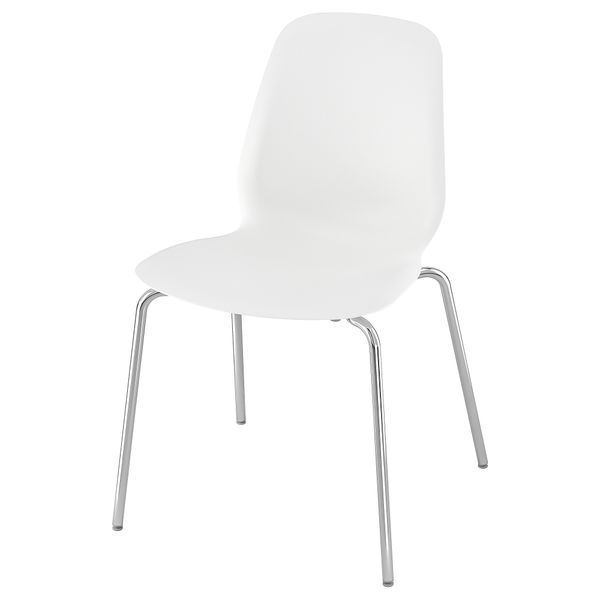 Стул, белый, сефаст хромированный IKEA LIDÅS 294.813.91 - фото 2