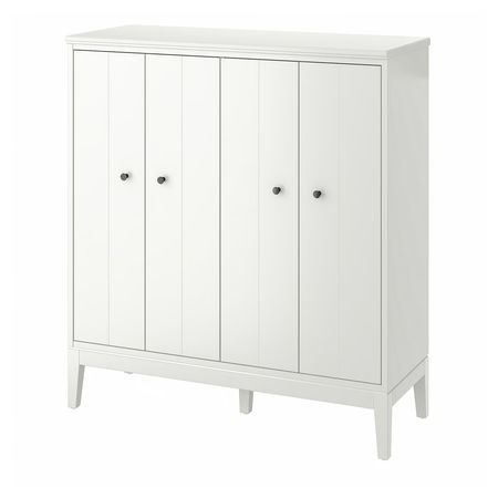 IDANÄS Шкаф со складными дверьми - белый 121x135 см