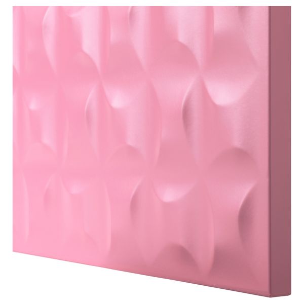 Шкаф для ТВ, комбинированный, стекляные дверцы БЕСТО, Дьюпвикен розовый, Лаппвикен под беленый дуб (240x40x230 см) - схема-чертеж с размерами