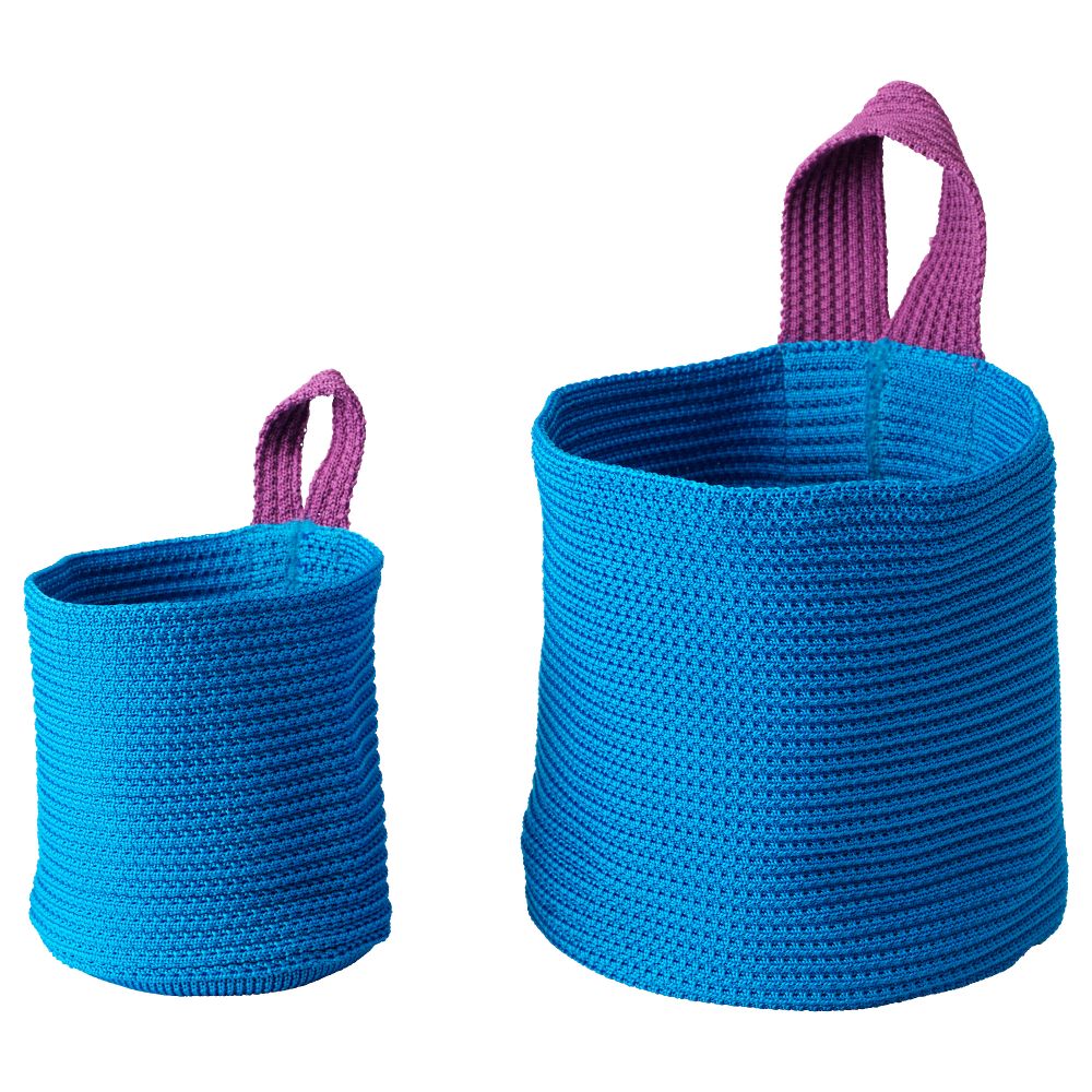 Набор корзин, 2 штуки СТИККАТ, бирюзовый, сиреневый (20 см) - фото 1