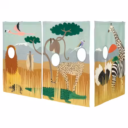 KURA Гардина для кровати - разноцветный/животные саванны