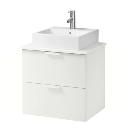 Шк п-раковину/столешн45x45/раковина ГОДМОРГОН/АЛДЕРН / ТОРНВИКЕН, белый, белый (62x49x72 см)