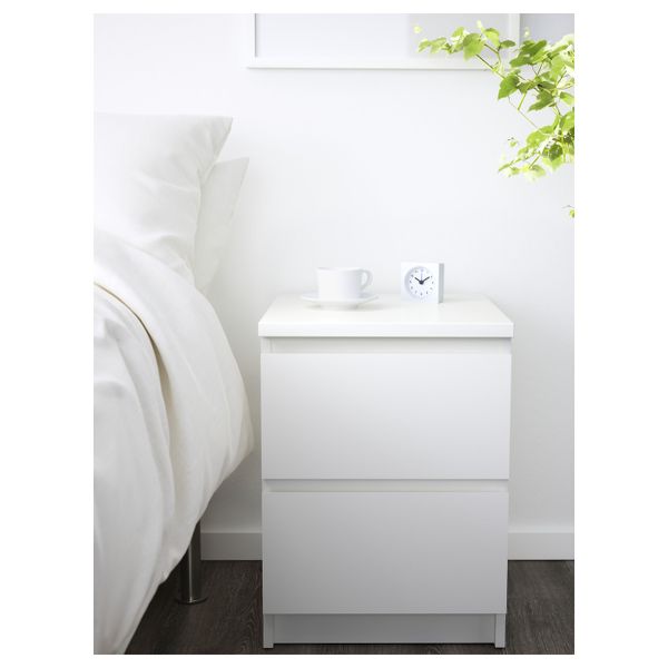 Комод с 2 ящиками, белый 40x55 см IKEA MALM МАЛЬМ 003.685.31 - фото 2