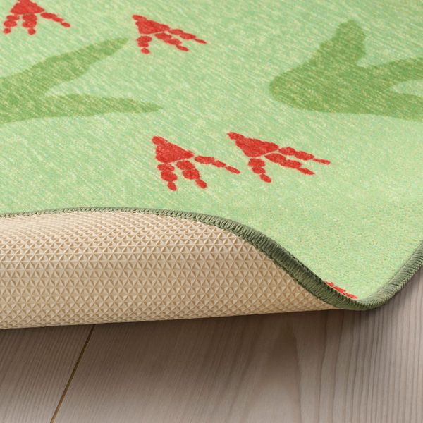 Ковер безворсовый, следы динозавров/зеленый 100 см IKEA JÄTTELIK ЙЭТТЕЛИК 404.641.73 - фото 2