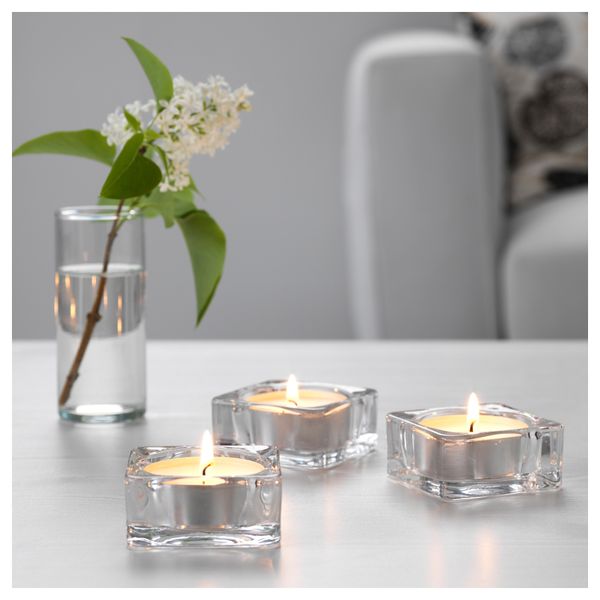 Подсвечник ГЛАСИГ, прозрачное стекло (7 см) - фото 3