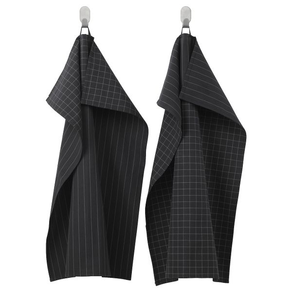 Полотенце кухонное, черный, 50x70 см IKEA ИКЕА/365+ 903.724.11 - фото 1