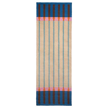 MÄVINN МЭВИНН Дорожка, безворсовая - бежевый синий/полоска 70x200 см