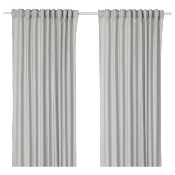 Гардины, 2 шт., светло-серый 145x300 см IKEA ANNALOUISA АННАЛУИЗА 604.108.29 - фото 1