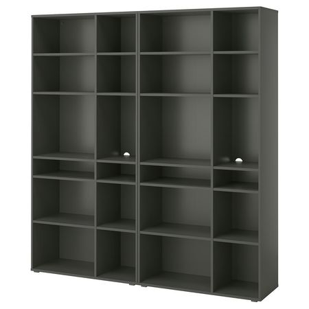 VIHALS Комбинация стеллажей - темно-серый 190x37x200 см