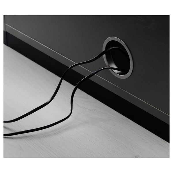 Комбинация для хранения с раздвижной дверцами ГАЛАНТ, черно-коричневый (160x200 см) - фото 3