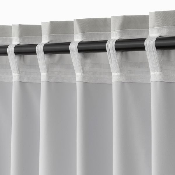 Затемняющая гардина, 1 шт., серый, 140x250 см IKEA BRUKSVARA 105.742.48 - фото 6