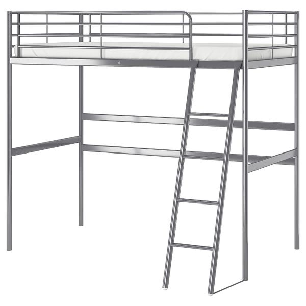 Каркас кровати-чердака, серебристый 90x200 см IKEA SVÄRTA СВЭРТА 103.668.24 - фото 1
