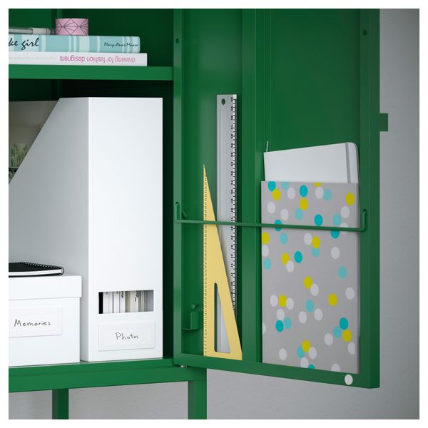 Комбинация для хранения ЛИКСГУЛЬТ, зеленый/серый, оранжевый/желтый (95x92 см) - фото 3