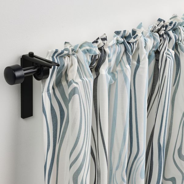 Гардины, 2 шт., белый, синий, 145x300 см IKEA KLIPPNEJLIKA 205.621.22 - схема-чертеж с размерами