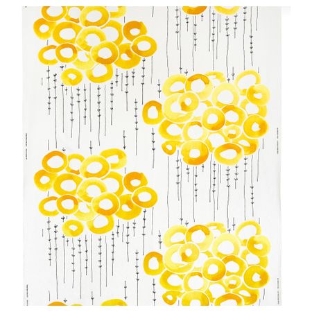 Ткань СТОКГОЛЬМ, белый, желтый (150 см)