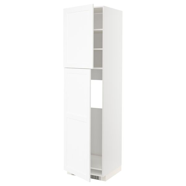 Высокий шкаф для холодильника, 2дверцы, 60x60x220 cm IKEA METOD МЕТОД 994.735.33 - фото 1