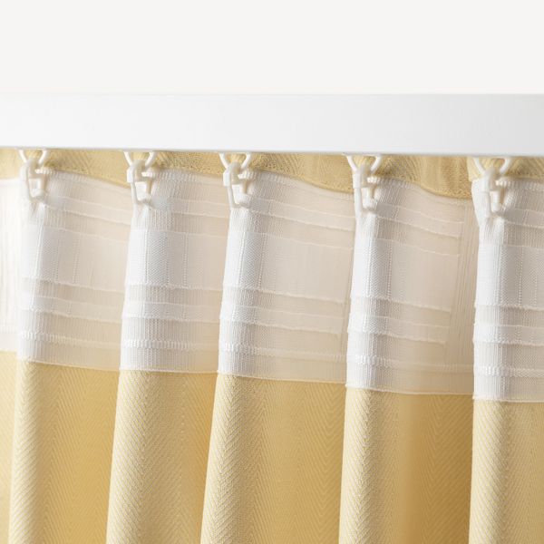 Гардины, 1 пара, желтый 145x300 см IKEA TIBAST ТИБАСТ 403.967.30 - фото 3