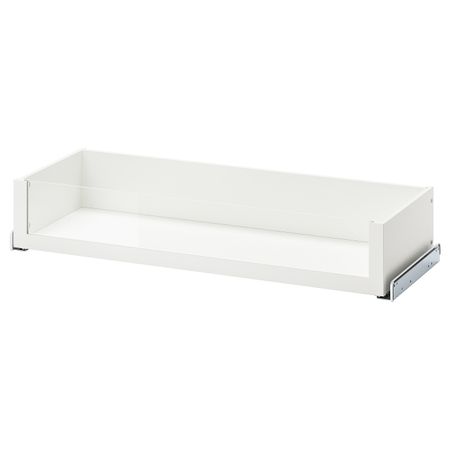 Ящик со стеклянной фронтальной панелью, белый 100x35 см IKEA KOMPLEMENT КОМПЛИМЕНТ 204.340.02