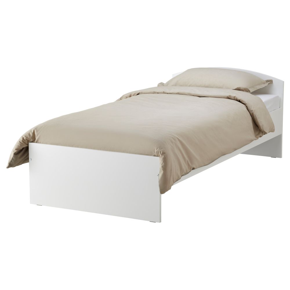 Каркас кровати с изголовьем ТОДАЛЕН, белый (90x200 см) - схема-чертеж с размерами