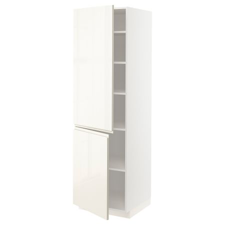 Высокий шкаф с полками, 2 дверцы, 60x60x200 cm IKEA METOD МЕТОД 294.625.47