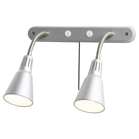 Бра, двойное КВАРТ, серебристый