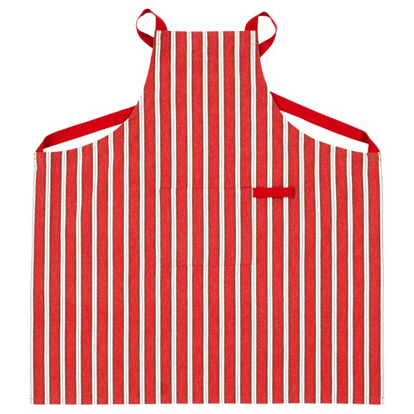Фартук, 85x89 см, орнамент «полоска» красный IKEA VINTERFINT 405.561.20 - фото 1